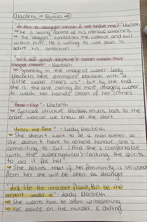 Key Macbeth Quotes, Revision Notes Flashcards, Macbeth Gcse Notes, Macbeth Study Notes, Macbeth Notes Aesthetic, Macbeth Revision Gcse Notes Themes, Macbeth Revision Gcse Key Quotes, Macbeth Revision Gcse Quotes, Macbeth Key Quotes And Analysis