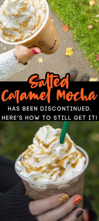 Caramel Mocha Frappuccino Recipe, Starbucks Salted Caramel Mocha Recipe, Salted Caramel Frappuccino Recipe, Caramel Latte Starbucks, Mocha Drink Recipe, Salted Caramel Drinks, Caramel Coffee Drinks, Salted Caramel Mocha Frappuccino, Apple Crisp Macchiato