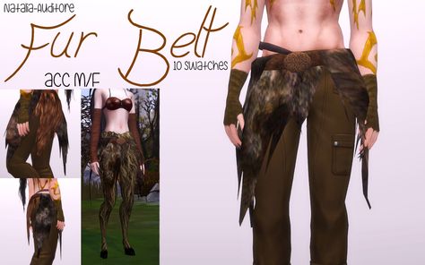 Fur belt acc ts4 | Natalia-Auditore #s4cc #ts4cc #fantasysims4cc #fantasyts4 Natalia Auditore, Sims 4 Controls, Fur Belt, Sims Medieval, Harness Bra, Fur Clothing, Sims 4 Cas, Sims Community, Cc Sims