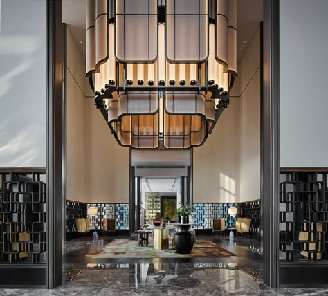 Four Seasons Suzhou / Avalon Collective Chinese Courtyard, Curved Walls, Urban Oasis, December 2023, Four Seasons Hotel, Suzhou, Hotel Lobby, Hotel Design, Lounge Areas