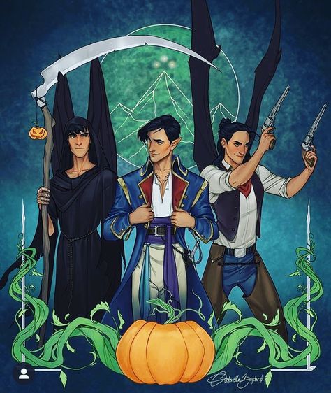 Happy Halloween y’all. Art by @gabriella.bujdoso. #thenightcourtinnercircle #thenightcourt #azriel #cassian #rhysand #feyre #amren… The Bat Boys, Baby Memorabilia, Rhysand Acotar, Cassian Azriel, Sarah Maas, Acotar Funny, Sara J Maas, Feyre And Rhysand, Bat Boys