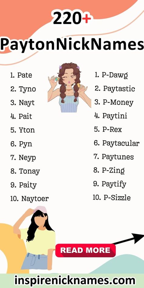 Explore unique and adorable nicknames for Payton that perfectly capture their personality and charm. Whether it's Pay, P, Ton, or P-Dawg, find the perfect moniker for your loved one. #Payton #Nicknames #BabyNames #UniqueNames Unique Nicknames, Cute Nickname, Nicknames For Girls, Sweet Baby Names, Cute Nicknames, Her Personality, Cherish Every Moment, Names Ideas, Feel Loved