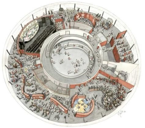 1111 Circular Plan, Bernard Tschumi, Exhibition Plan, Museum Plan, Round Building, Genius Loci, Library Architecture, Plans Architecture, Architecture Design Concept