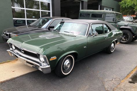 This 1970 Chevy Nova looks like a Super Sport and has a rebuilt 350 V8. But the motor isn't original at just 68,000 miles. #Chevrolet, #Nova, #SS350 63 Chevy Nova, 1963 Chevy Nova, 1970 Chevy Nova, 1970 Chevy Nova Ss, 1973 Chevy Nova, Chevy Nova Ss, Rally Stripes, Chevy Nova 1973, Chevrolet Nova