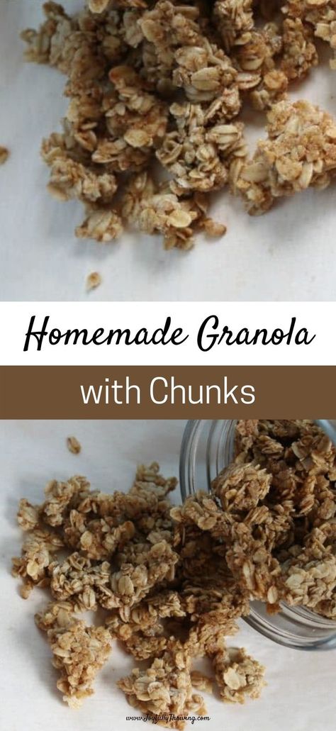 Cheap Granola Recipe, Granola Chunks Recipe, Quick And Easy Granola Recipe, Soft Chewy Granola Recipe, Homage Granola, Easy Homemade Granola Recipe, Granola Recipe Without Coconut Oil, Purely Elizabeth Granola Recipe Copycat, Homemade Soft Granola