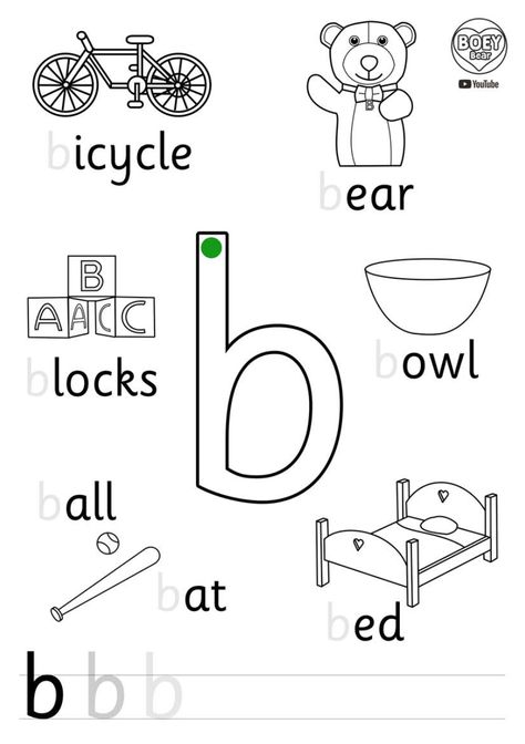 Free printable for eyfs, reception class, foundation stage, preschool, toddlers and homeschooling. Phonics letter sound B, with a Montessori finger tracing letter in the centre. #eyfs #freeprintable #phonics #letterwriting #abc #reception #preschool #toddler #homeschool #montessori B Phonics Worksheet, Letter Sound Worksheets Preschool, B Sound Worksheet, Letter Sound Activities Kindergarten, Letter A Phonics, Jolly Phonics Worksheets, Eyfs Reception, Jolly Phonics Printable, Worksheet Alphabet