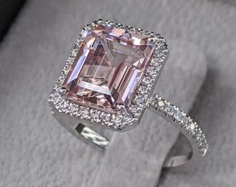 Bespoke Engagement Rings and Custom Jewelry by DiamondsMine Morganite Engagement Ring Halo, Pink Diamonds Engagement, Morganite Engagement Ring Rose Gold, Pink Diamond Engagement Ring, Gold Diamond Band, Fancy Rings, Ring Halo, Aquamarine Engagement Ring, Engagement Ring White Gold