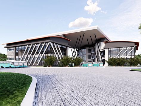 Bus Terminal Design Concept Plan, Bus Terminal Design Architecture, Transit Hub Architecture, Terminal Design Architecture, Bus Station Design Architecture, Bus Terminal Design Concept, Transportation Hub Architecture, Bus Terminal Architecture, Bus Terminal Design