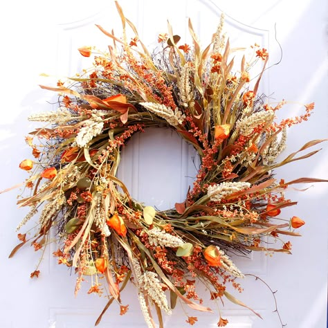 Dried flower wreaths