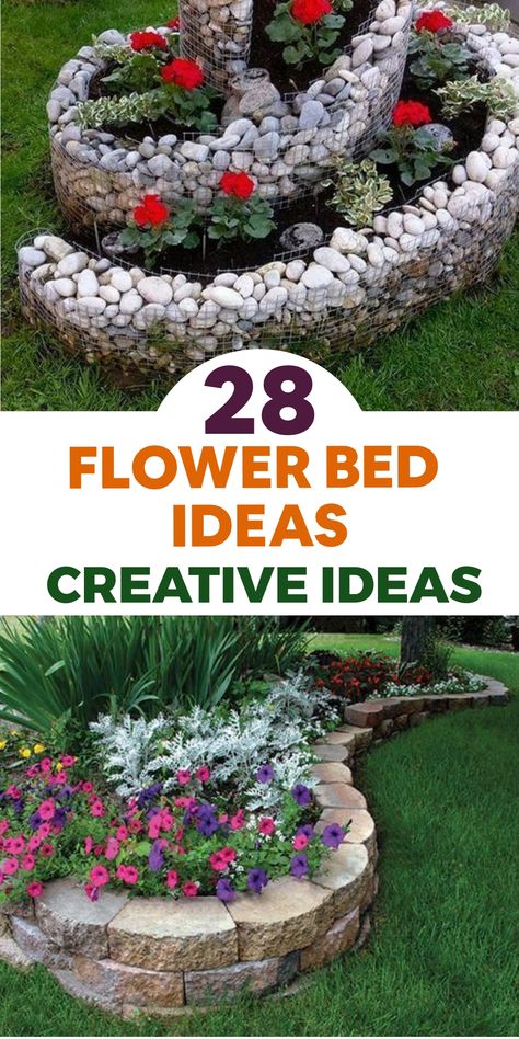 Upgrade your garden without breaking the bank by exploring budget-friendly flower bed inspirations using affordable materials. Embrace recycled items such as old tires, pallets, or crates to craft distinctive and sustainable flower beds highlighting your artistic flair. Tap into the magic of repurposing simple and cost-effective materials to fashion stunning garden plots infusing a whimsical charm into your outdoor haven. Uncover the world where creativity meets sustainability in designing capti Simple Flower Bed Ideas, Amaranth Plant, Brick Flower Bed, Diy Entry Table, Rock Flower Beds, Stone Flower Beds, Amaranth Flower, Jungle Theme Decorations, Upcycled Items