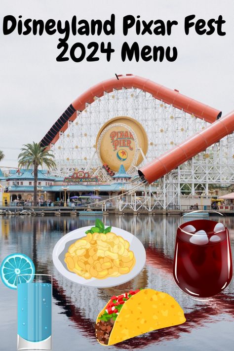 Disneyland Pixar Fest 2024 Menu Guide. Food & Drinks inspired by Toy Story, Coco, Incredibles, Inside Out, Cars, Luca, Brave, Elemental, etc. Disneyland Pixar Fest, Pixar Fest 2024, Disneyland Food 2024, Disneyland 2024, Pixar Fest, Disneyland Snacks, Disneyland Travel, Disneyland Rides, Disneyland Food