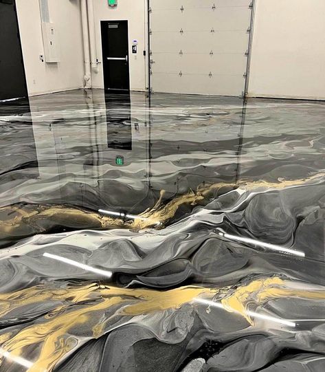 Gold Epoxy Floor, Copper Epoxy Floor, Black And Brown Epoxy Floor, Metallic Epoxy Floor Colors, Solid Color Epoxy Floor, Resin Floors, Resin Floor, Epoxy Flooring, Floor Texture