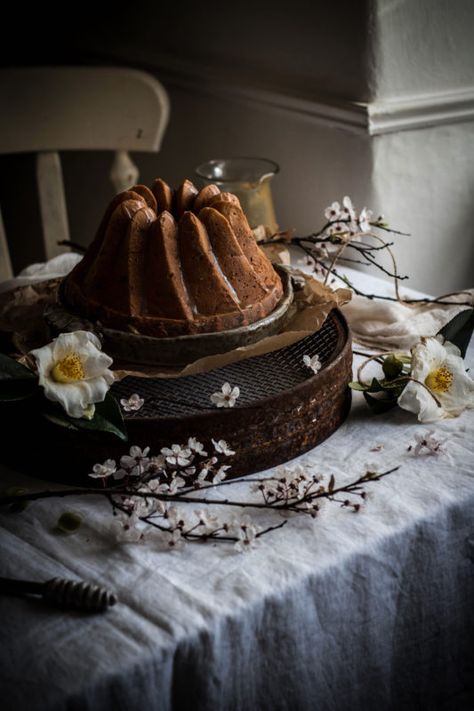 linda lomelinos banana cake with bourbon caramel Twigg Studios, Linda Lomelino, Bourbon Caramel Sauce, Bourbon Caramel, Banana Bundt Cake, Banana Bundt, Bourbon Caramels, Ice Cream Sundaes, Dark Food