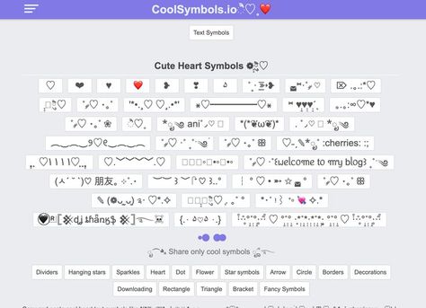 Heart Symbols ❤️️ ❥ ❣ ۵ ˚₊· ͟͟͞͞➳❥ ◛⑅·˚ ༘ ♡ ⌦ .｡.:*♡ ❁ཻུ۪۪♡ ˚ ༘♡ ⋆｡˚ '*•.¸♡ ♡¸.•*' ꘎♡━━━━━♡꘎ ⑅ ♥̩̥̩♥̩̩̥͙♥̩͙ˊˎ ｡.｡:∞♡*♥ ˚ ༘♡ ⋆｡˚ ❀ ੈ♡˳ *ೃ༄ ani˚◞♡ ⃗ *(*❦ω❦)* . ˚◞♡ ⃗ *ೃ༄ ︵‿︵‿୨♡୧‿︵‿︵ Heart Text Symbol, Heart Symbol Copy And Paste, Heart Symbol Aesthetic, Heart Keyboard, Emoticons Text, Website Symbol, Cute Symbols, Keyboard Symbols, Cool Heart