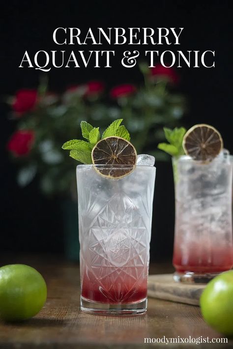 Cranberry Aquavit  Tonic - Moody Mixologist Aquavit Cocktails, Moody Mixologist, Greyhound Cocktail, Cocktail Recipes Tequila, Food Shoot, Summer Vodka Cocktails, Finnish Recipes, Vodka Lime, Best Cocktail Recipes