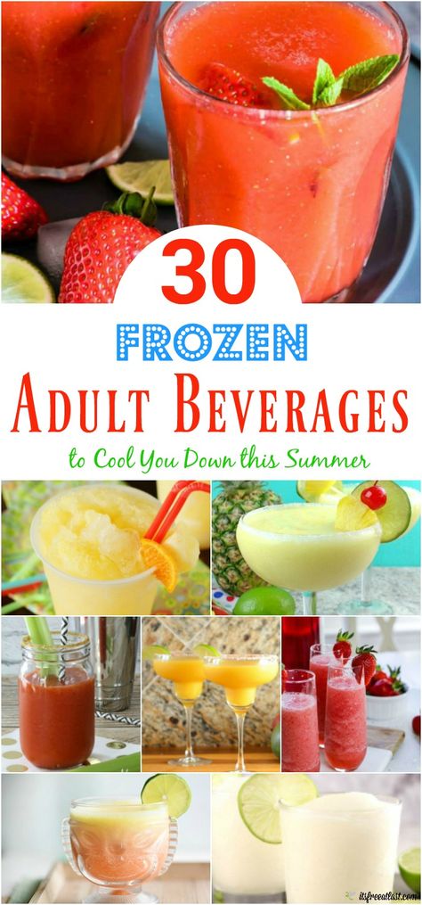 Frozen Mixed Drinks Recipes, Alcoholic Drinks With Frozen Fruit, Frozen Blender Drinks Alcohol, Easy Frozen Mixed Drinks Alcohol, Blender Mixed Drinks, Frozen Liquor Drinks, Blended Alcoholic Drinks Recipes, Frozen Drink Ideas, Best Frozen Drinks Alcohol