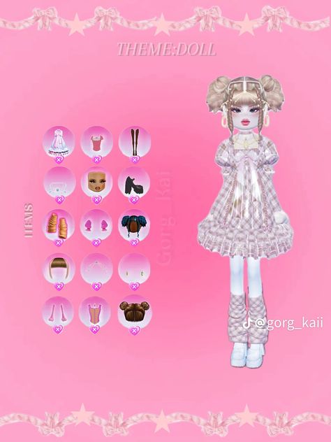 Dti Doll Ideas, Glamour Dress To Impress Roblox Game, Doll Dress To Impress Outfit, Doll Dti Outfit, Freestyle Dress To Impress, Chic Dress To Impress, Doll Dress To Impress, Fashion Week Dress To Impress, Dti Hacks