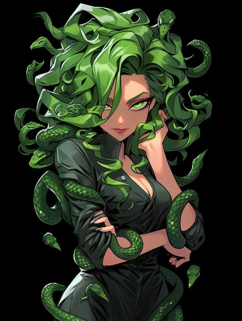 Snake Hair Drawing, Medusa Fanart, Medusa And Athena, Doodle Art Inspiration, Tattoo Medusa, Medusa Drawing, Medusa Design, Snake Lady, Gorgon Medusa