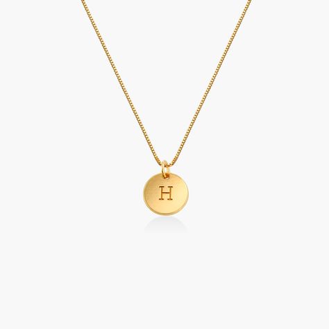 Willow Disc Initial Necklace - Gold Plating Safety Policy, Ruby Necklace Pendant, Padlock Necklace, Custom Initial Necklace, Letter Pendant Necklace, Dainty Pendant, Initial Necklace Gold, Dainty Chain, Gold Necklace Women