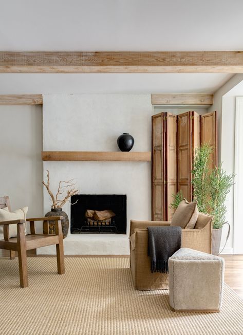 Home Tour | The Glengrove by Ashley Montgomery Design — Scout & Nimble Wabi Sabi Fireplace, Tile Fireplaces, Sean Anderson, 90s Home, Sorority House, Modern French Country, Best White Paint, Black Tile, Wellness Hotel