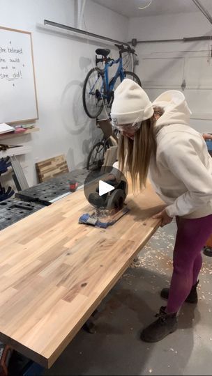 50K views · 1.7K reactions | My garage workshop was the first project I tackled in the new house, a year ago! It was important to me to have a place to organize all my tools and to be able to build things (like cabinets) for the house. So far I’ve built two custom vanities in my workshop and I’m getting ready to build an entire custom kitchen!! Follow along so you don’t miss it! #garagemakeover #beforeandafterhomeedition #garageworkshop #workbench #workbenchbuild #customworkshop #customcabinets #woodworker #woodworking #garagestorage #garageinspo #garagegoals #storagegoals #organizedhome #shebuilds #babecave #customshelves #garageorganization #toolstorage #slatwall #garagerenovation #homerenovation #diyprojects #diyhome #diyhomeimprovement #diyer #diyrenovation #diyrenovations #diyre Garage Workshop Organization, Garage Renovation, 50k Views, Garage Makeover, Workshop Organization, Custom Vanity, Built In Bench, Diy Renovation, Garage Workshop