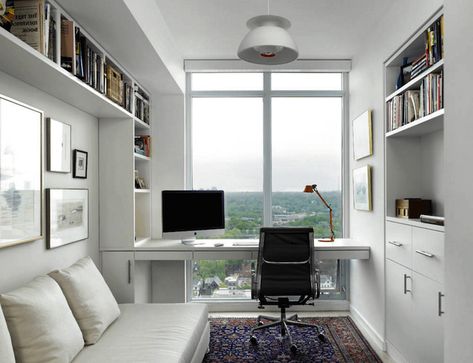 Small Home Office Furniture, Home Office Furniture Design, Home Office/guest Room, Modern Home Offices, Contemporary Home Office, Office Guest Room, Guest Room Office, Office Furniture Design, Small Room Design