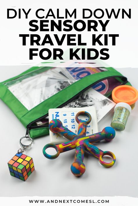 Travel Kit For Kids, Kid Travel Kit, Calm Down Kit, Calm Kids, Calm Down Corner, Calming Strategies, Sensory Boxes, Calming Activities, Kids Sensory