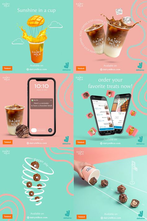 ice drink ads / summer vibes / summer drinks / ice coffee ads / restaurant ads / dessert ads / chocolate / social media designs Milk Social Media Design, Dessert Ads, Restaurant Ads, Coffee Ads, Drink Ads, Ice Drink, Social Media Designs, Ice Coffee, Social Media Design Inspiration