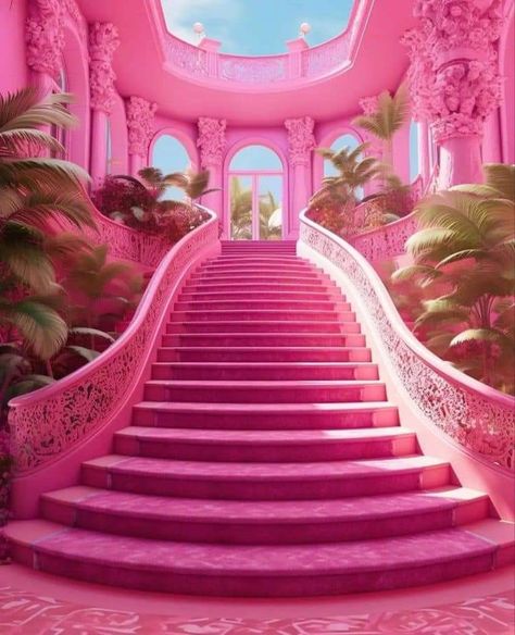 Pink Mansion, Fairytale House, Pink Castle, Pink Palace, Pink Wallpaper Girly, Kitchen Decor Ideas, Cool Backgrounds Wallpapers, Pink Kitchen, Barbie Dream