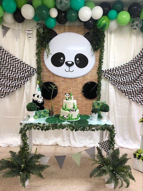 Panda Birthday Party Ideas, Panda Themed Birthday Party, Panda Party Ideas, Panda Theme, Panda Theme Birthday, Diy Panda Decorations, Panda Party Decorations, Panda Decor, Panda Theme 1st Birthday Party