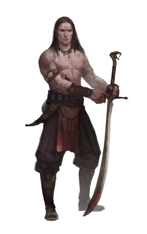 Bárbaro Desert Barbarian, Barbarian Dnd, Pathfinder Character, Human Male, Long Road, Fantasy Male, Fantasy Armor, Fantasy Warrior, Arte Fantasy