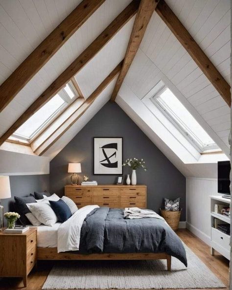 Small Attic Bedrooms, Low Ceiling Attic Bedroom, Small Attic Bedroom Ideas, Slanted Ceiling Bedroom, Cozy Attic Bedroom, Low Ceiling Attic, Small Attic Bedroom, Small Attic Room, Attic Bedroom Ideas