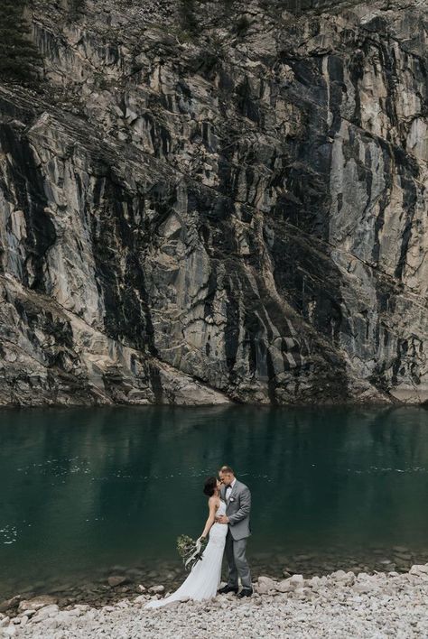 Canmore Intimate Wedding elopement Rocky Mountain Elopement, Canmore Wedding, Intimate Wedding Photography, Rocky Mountain Wedding, Mountain Bride, Elopement Photos, Creative Wedding Photography, Mountain Elopement, Winter Engagement