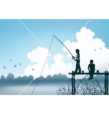 fishing mural- boy's bathroom Fishing Mural, Fish Mural, Boys Room Mural, Fishing Scene, Dock House, Wall Sticker Design, Stickers Design, Mural Ideas, Boy Fishing