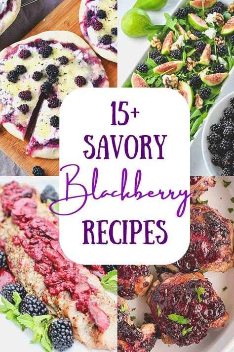 Berry Dinner Recipes, Recipes With Blackberry Jam, Recipes Using Blackberry Jam, Recipe With Blackberries, Blackberries Recipes Easy, Savory Berry Recipes, Blackberry Recipes Dinner, Blackberry Dinner Recipes, Recipes Using Blackberries