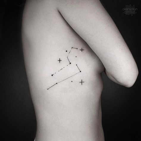 Done using @eikondevice #helixrotary #ems420 #Regram via @okanuckun Tattoo Ribcage, Small Rib Tattoos, Leo Constellation Tattoo, Rib Tattoos For Guys, Astronomy Tattoo, Ribcage Tattoo, Leo Constellation, Constellation Tattoo, Small Tattoos With Meaning