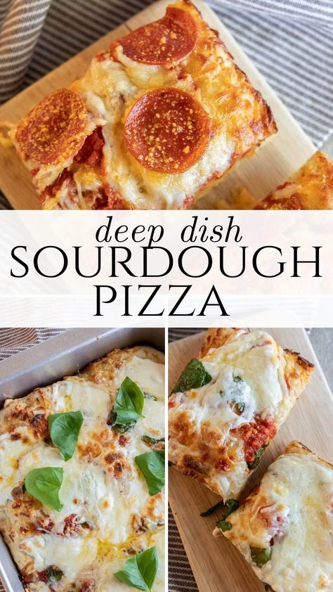 Sourdough Foccacia Recipe, Deep Dish Pizza Dough, Foccacia Recipe, Sourdough Pizza Dough, Sourdough Focaccia, Foccacia Bread, Sourdough Pizza Crust, Focaccia Pizza, Sourdough Starter Discard Recipe