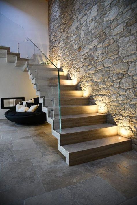 Stone Indoor Wall, Stone Interior Stairs, Stone Wall Staircase, Interior Rock Wall, Indoor Stone Wall, Stone Wall Interior, Case Sotterranee, Wallpaper Decor Ideas, Wallpaper Design Ideas