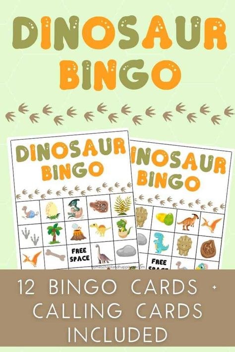 Free Printable Dinosaur Bingo Game Bingo For Preschoolers Free Printable, Dinosaur Games For Adults, Dinosaur Bingo Free Printable, Dinosaur Birthday Games, Eyfs Dinosaurs, Dinosaur Games For Kids, Dinosaur Bingo, Dinosaur Party Games, Motor Skills Preschool