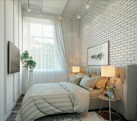 Tv Small Bedroom, Small Bedroom With Tv, How To Arrange A Small Bedroom, Tv In Small Bedroom, Room Decor Small Bedroom, Small Bedroom Window, Bedroom Small Window, Decor Small Bedroom, Bedroom Window Curtains