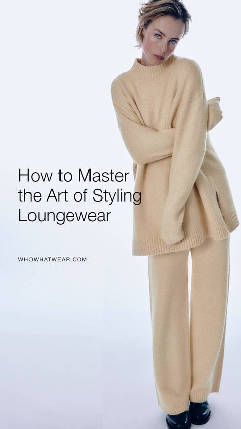 Business Casual Loungewear, How To Style Lounge Wear, Elegant Loungewear Outfits, Chic Loungewear Outfits Winter, Winter Loungewear Outfits, Sweater Lounge Outfit, Elevated Loungewear Outfits, Leisure Wear Women Outfit, Lux Loungewear