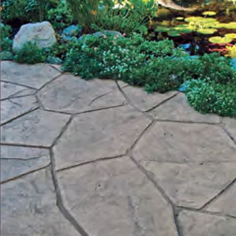 Orchard Stone Stamped Concrete Pattern | Stamped Concrete Patterns Concrete Stamp Patterns, Patio Transition Ideas, Stone Stamped Concrete, Concrete Patterns, Concrete Pattern, Stamped Concrete Patterns, Stamped Concrete Walkway, Concrete Stamp, Deck Finishes