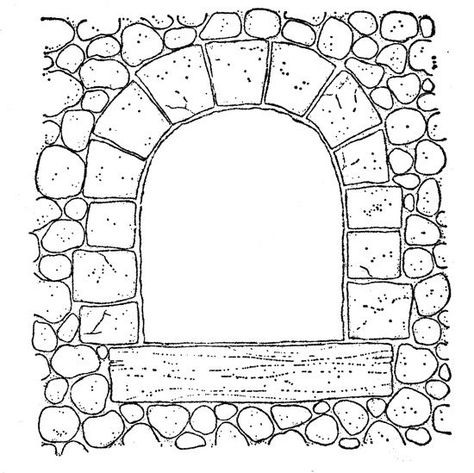 Castle Windows, Rock Arch, Window Arch, Castle Window, Window Drawing, Magnolia Stamps, Pattern Coloring Pages, Fairy Doors, Digi Stamp