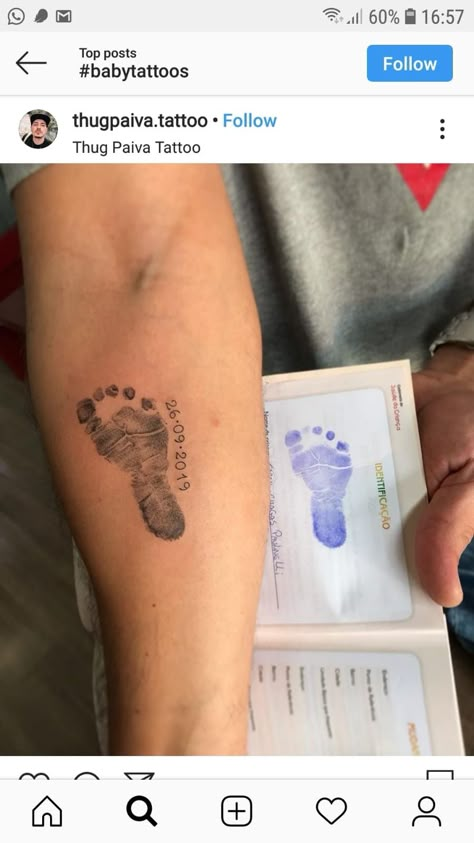 Baby Print Tattoo Ideas, Foot Print Tattoo Baby, Feet Print Tattoo, Baby Feet Tattoos For Moms, Tattoo Ideas Baby Boy, Baby Feet Tattoos For Dad, Baby Footprint Tattoo For Dad, Baby Foot Print Tattoo Ideas, Baby Footprint Tattoo Ideas For Mom