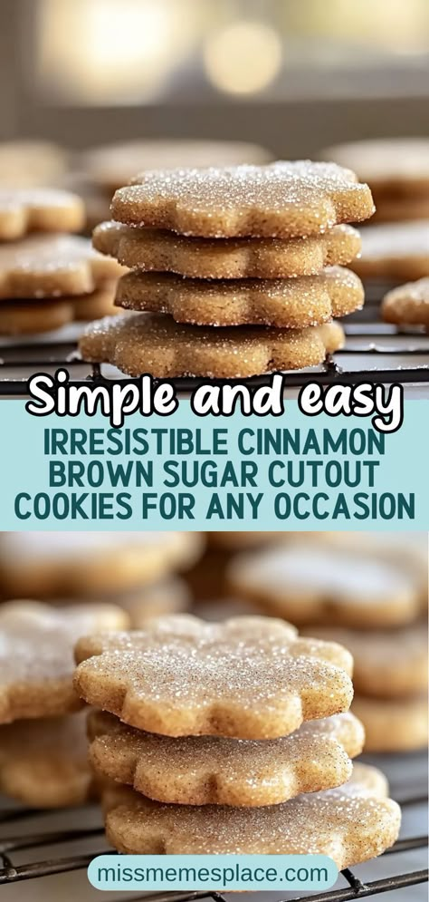 Easy Sugar Cookie Cutout Recipe, Quick Christmas Cookie Recipe, Easy Cinnamon Cookies, Shaped Cookies Recipe, Sugar Cookie Cutout Recipe, Christmas Cutout Cookies, Cut Out Cookie Recipe, Cozy Afternoon, Brown Sugar Cookies