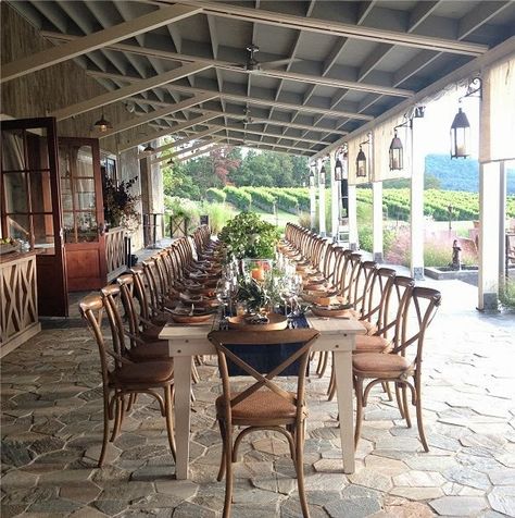 feast for the eyes {pippin hill farm} Summer Table Settings, Farm Village, North Garden, Barn Renovation, Party Barn, Farm Wedding Venue, Dream Barn, Outside Living, Summer Tables