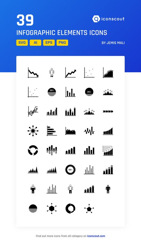 Infographic Elements  Icon Pack - 39 Solid Icons Process Mining, Free Infographic Elements, Infographic Icons, Mining Logo, Solid Icons, Infographic Elements, Design Apps, Free Infographic, Information Design