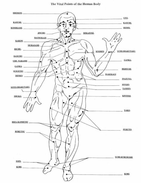 Point Vital Vital Points, Body Pressure Points, Goju Ryu Karate, Kyokushin Karate, Self Defense Moves, Self Defense Martial Arts, Self Defense Techniques, Martial Arts Techniques, Ju Jitsu