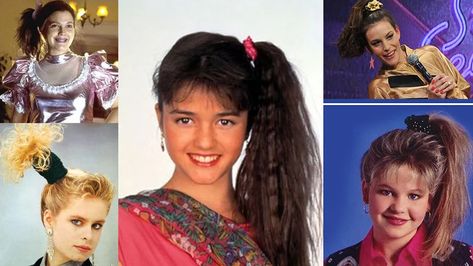 80s Ponytail, 80s Crimped Hair, 80s Hair And Makeup, 80s Tv Shows, 80 S Hairstyles, 80’s Hair, 80's Hairstyle, Jheri Curl, 1980s Hair