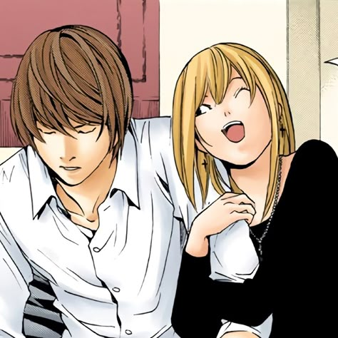 Ew Look At That Duo, Light Yagami And Misa, Light And Misa, Creepy Core, Misa Amane, Notes Art, L Lawliet, Light Yagami, Pokemon Teams